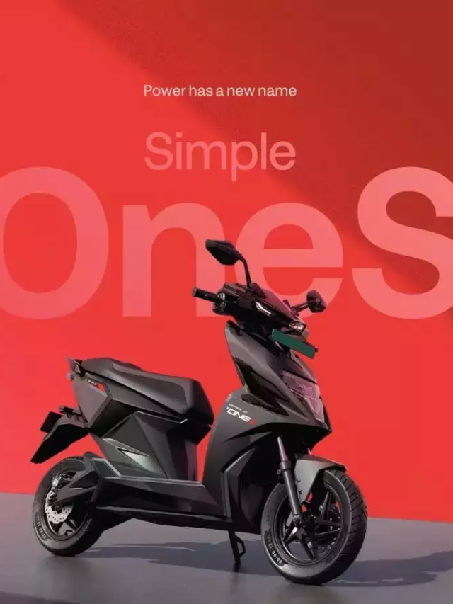 Simple One S Electric Scooter 1.40 लाख , 105kmph रफ़्तार, 181km रेंज