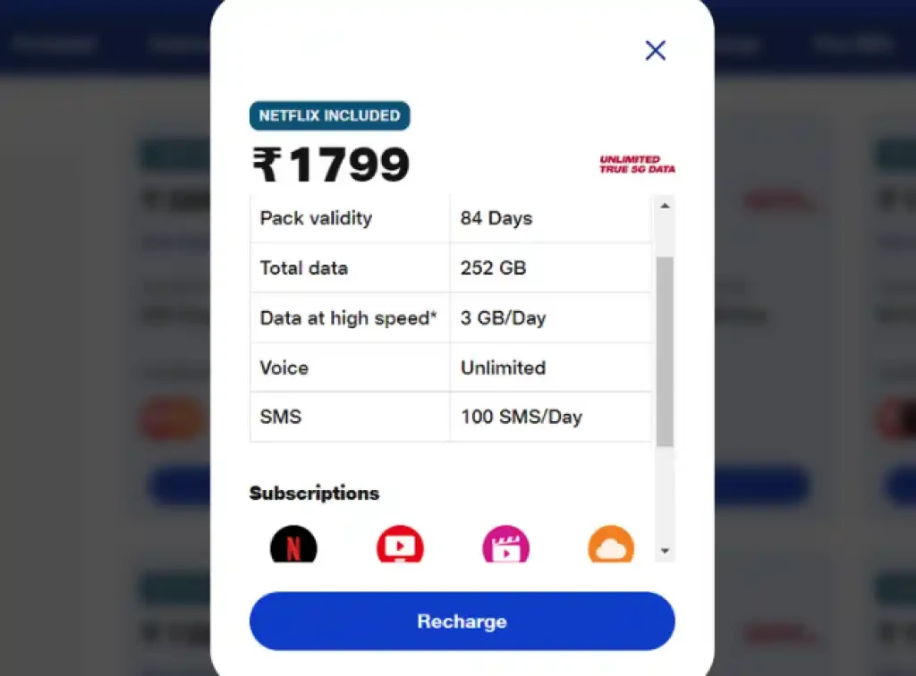 Reliance Jio Prepaid Plan